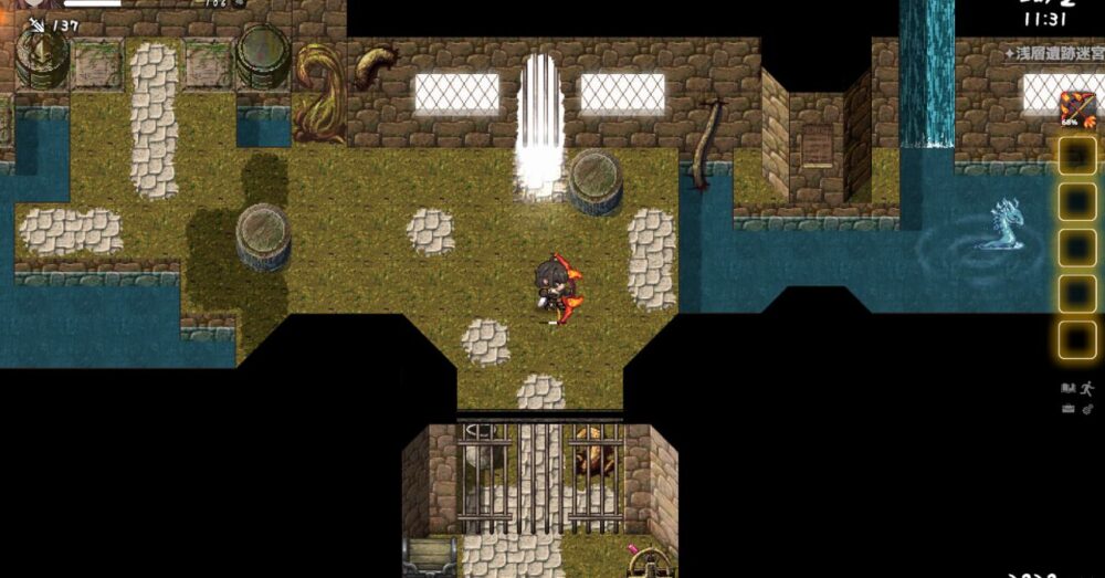 存在感薄い妹との簡単生活のゲームシステム紹介用ダンジョン探索画面