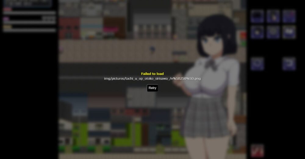 NAKED HIGHSCHOOL【学園生活露出RPG】バグや注意点を説明するイメージ