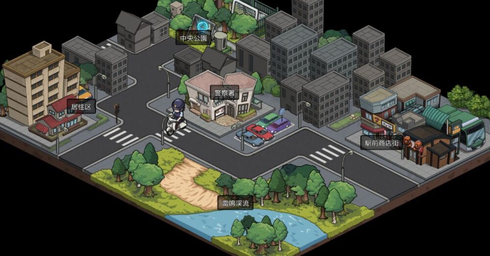 パトロール・戦闘・育成のゲーム画面