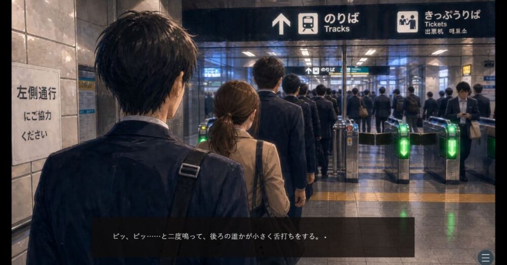 注意点を説明する画面