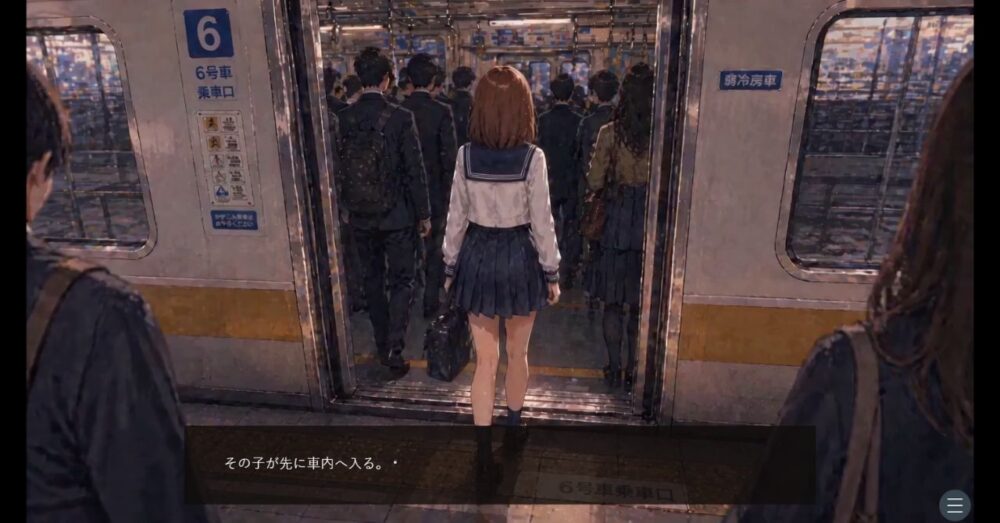 ギルティトレインのストーリー進行画面