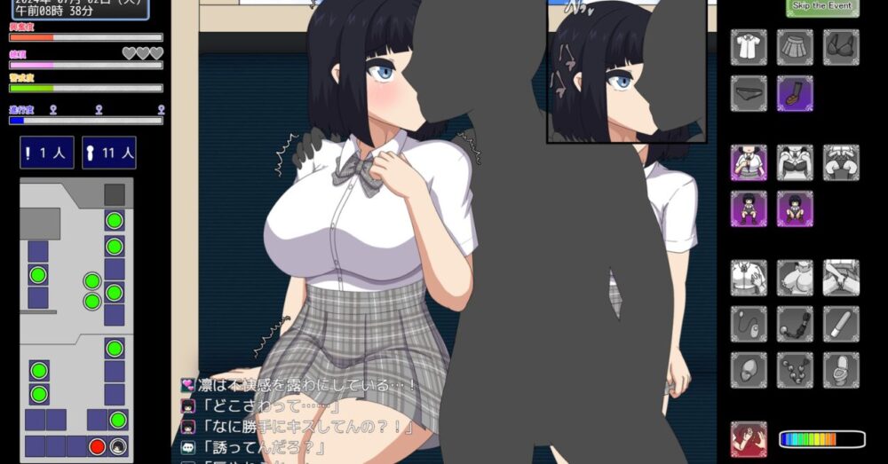 学園露出RPG系同人エロゲのゲーム画面
