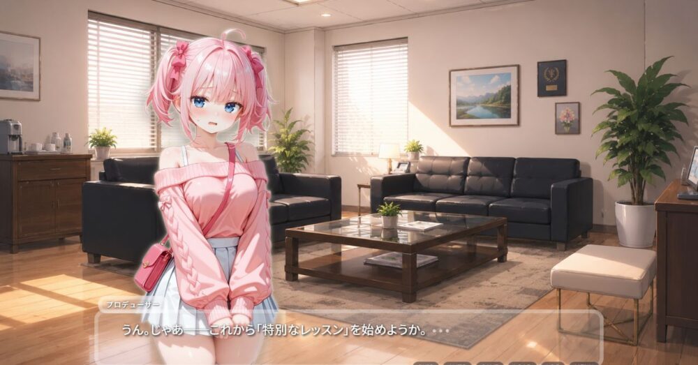 主人公アイドル桜井ひなのキャラクター紹介画面
